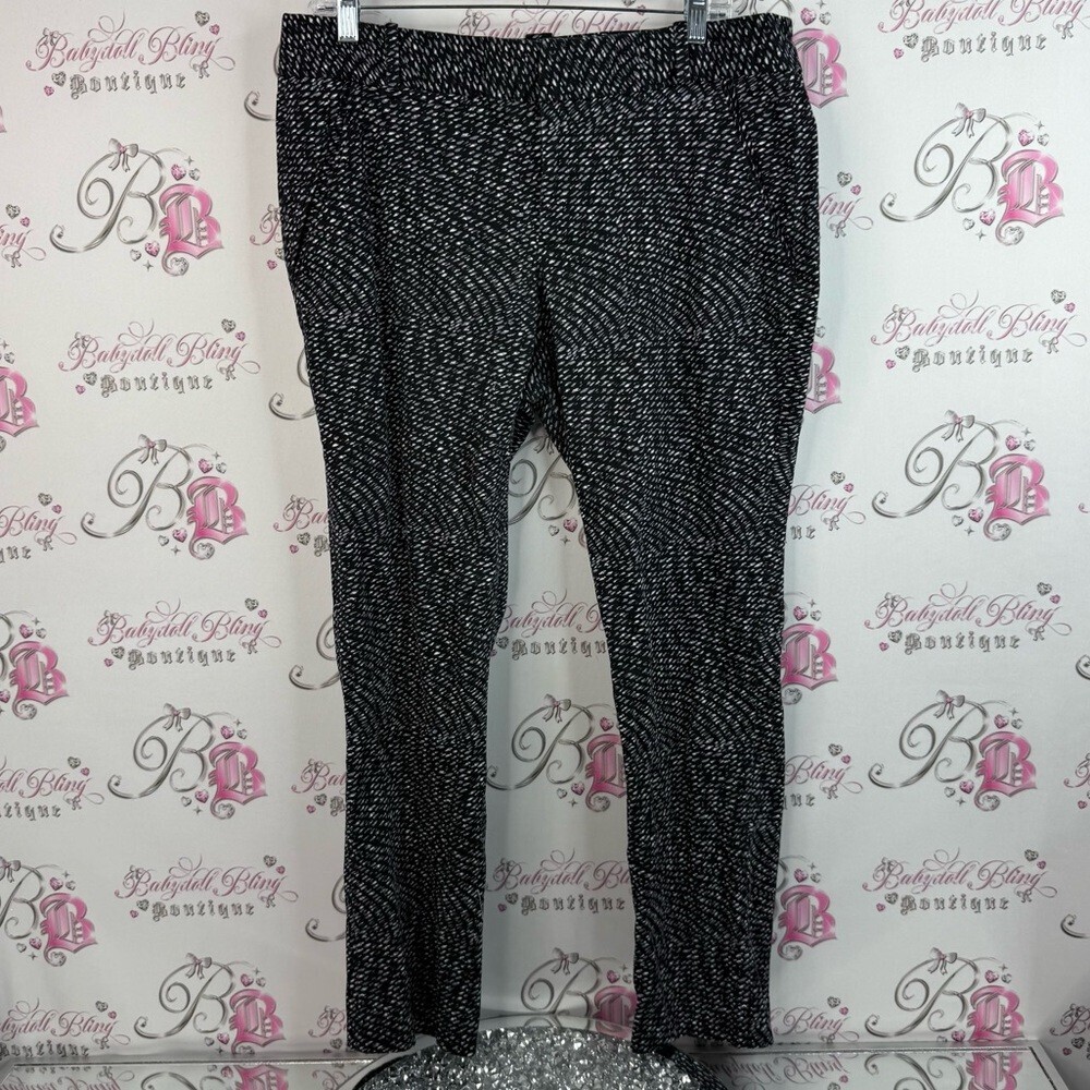 Calvin Klein pants dotted style Black and White Straight Leg Pants